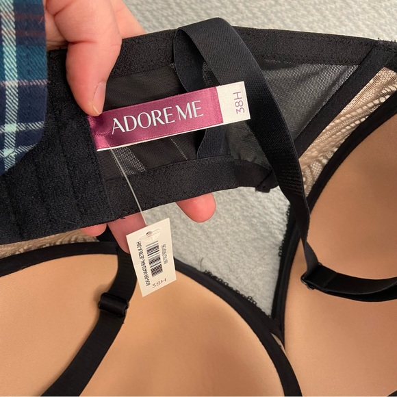 Adore Me Strappy Black Bra Size 38H - Picture 4 of 4
